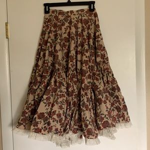 Vintage prairie circle skirt